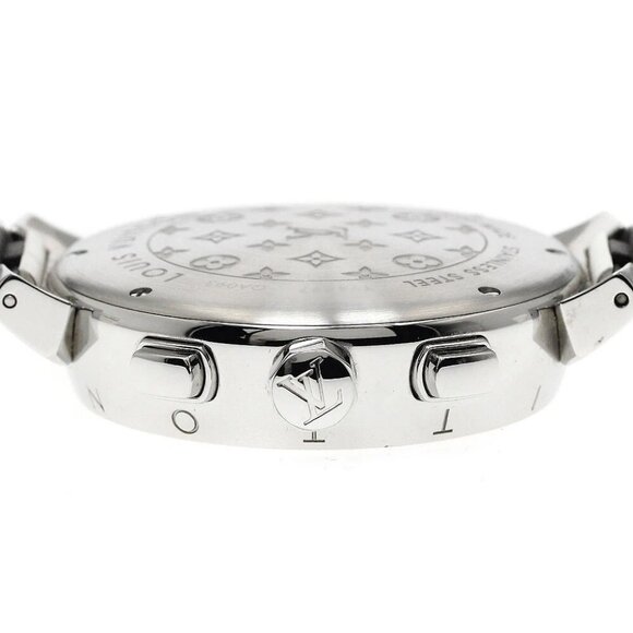 LOUIS VUITTON Tambour New Wave QA093 Chronograph white Dial Quartz Men's_885379 - Picture 4 of 7
